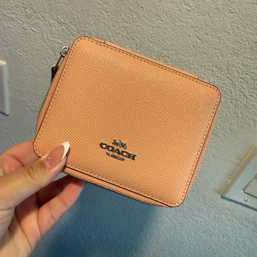 Coach Blush Leather Jewelry Case